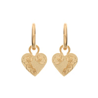 MIKAELA LYONS HOOP FLOWER HEART EARRING