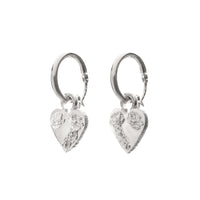 MIKAELA LYONS HOOP FLOWER HEART EARRING