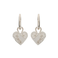 MIKAELA LYONS HOOP FLOWER HEART EARRING