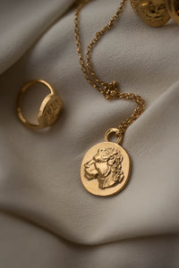 MIKAELA LYONS LARGE LIONESS COIN NECKLACE