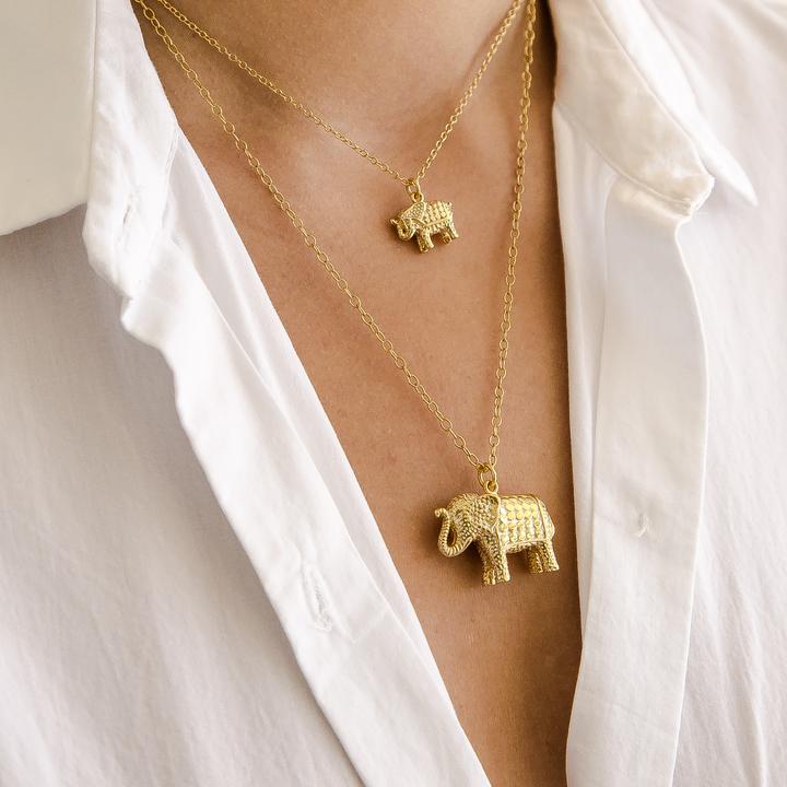 ANNA BECK SMALL ELEPHANT CHARM NECKLACE