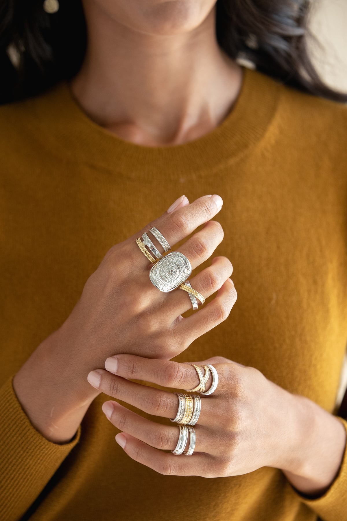 ANNA BECK BEADED SADDLE RING