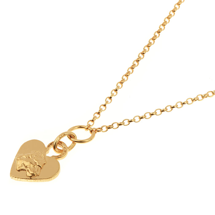 MIKAELA LYONS PETITE LIONESS HEART PENDANT