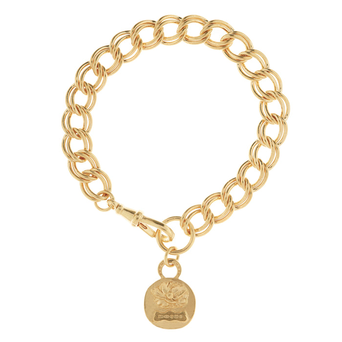 MIKAELA LYONS DOUBLE CURB CHAIN LIONESS BRACELET