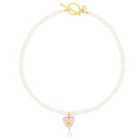 MARGAUX STUDIOS PLAINSONG PINK PEARL NECKLACE