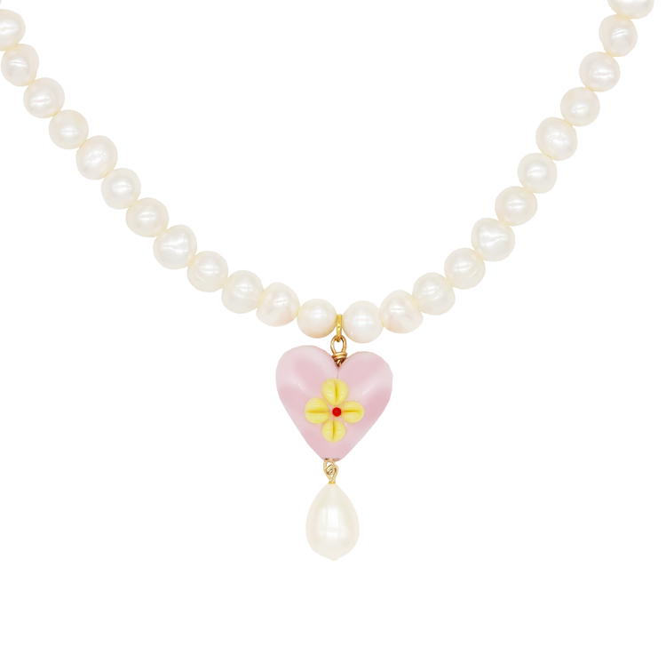 MARGAUX STUDIOS PLAINSONG PINK PEARL NECKLACE