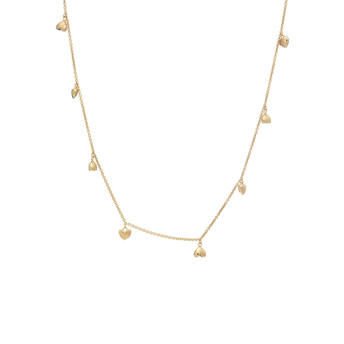 RACHEL JACKSON UNTAMED DECO HEARTS GOLD NECKLACE