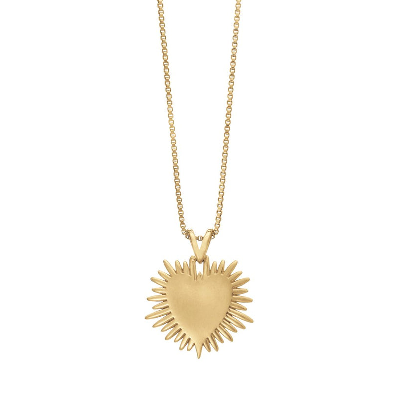 RACHEL JACKSON ELECTRIC DECO GOLD HEART NECKLACE