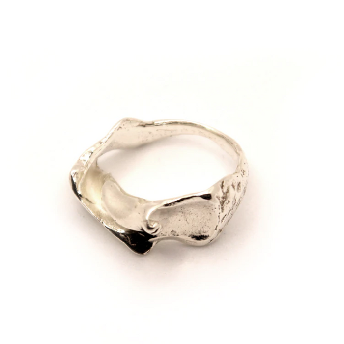 HANNAH BOURN TEXTURED FRAGMENTED SHELL RING 