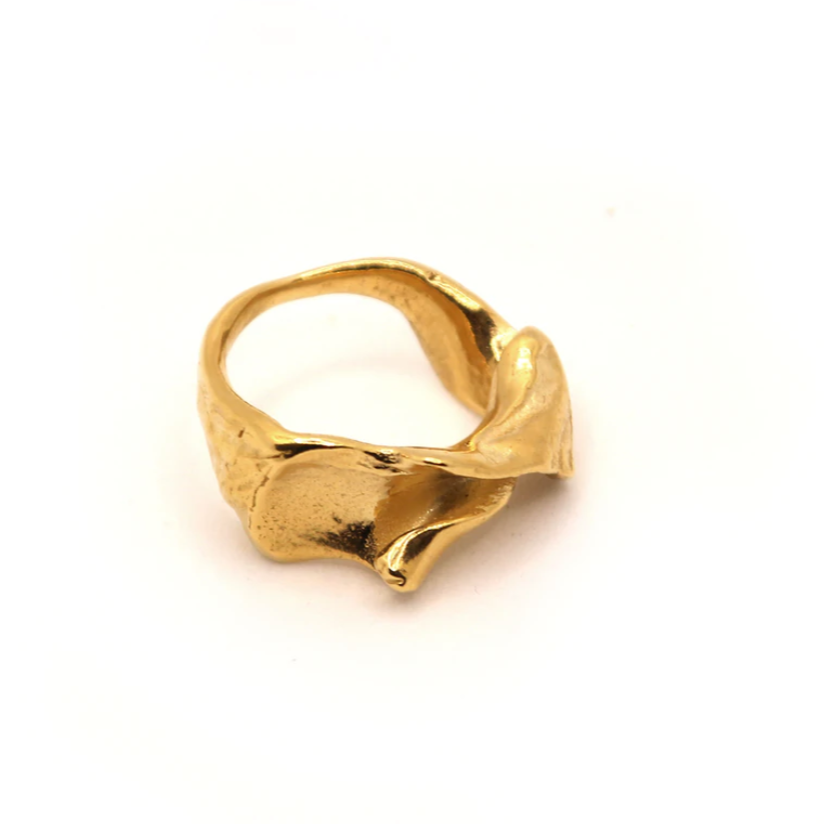 HANNAH BOURN TEXTURED FRAGMENTED SHELL RING 