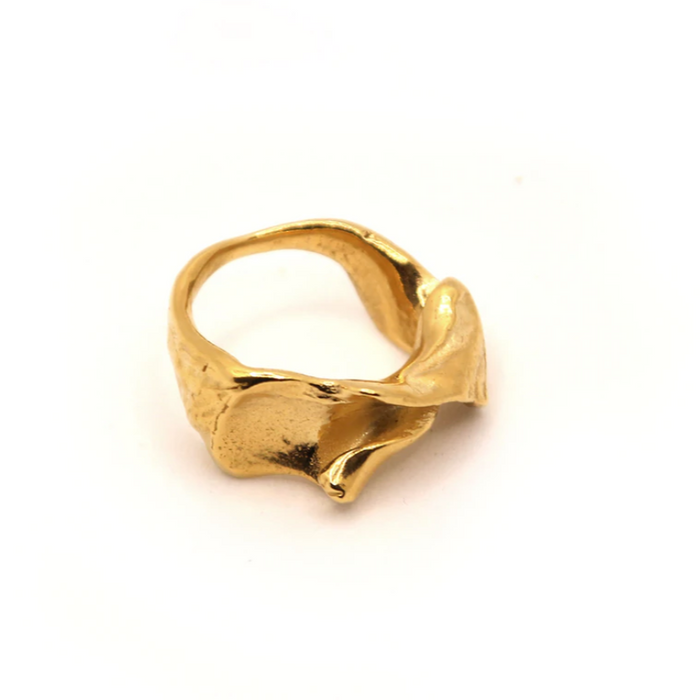 HANNAH BOURN TEXTURED FRAGMENTED SHELL RING 