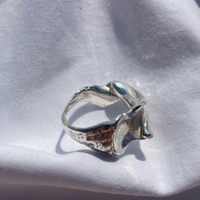 HANNAH BOURN TEXTURED FRAGMENTED SHELL RING 