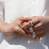 HANNAH BOURN TEXTURED FRAGMENTED SHELL RING 