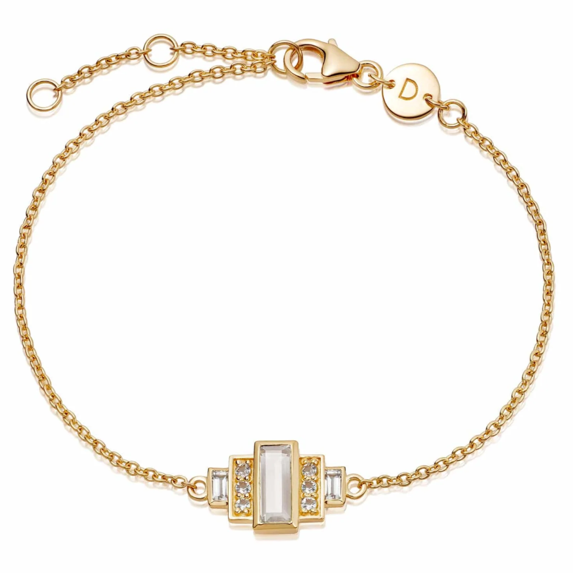 DAISY LONDON BELOVED BAGUETTE BRACELET