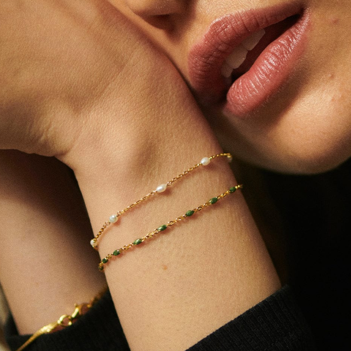 DAISY LONDON TREASURES SEED PEARL CHAIN BRACELET