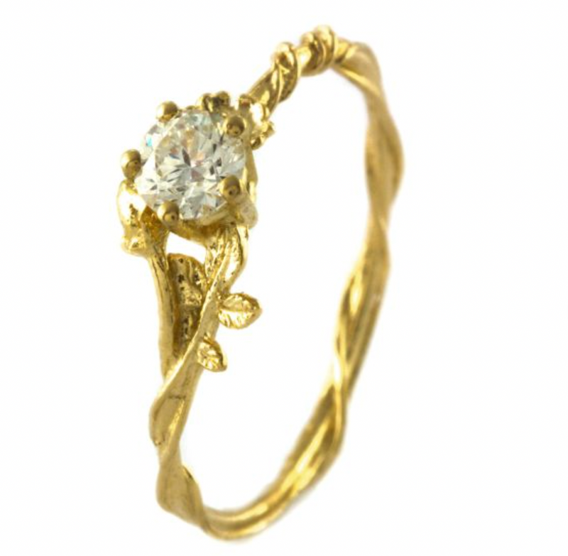 ALEX MONROE ROSA ALBA DIAMOND RING