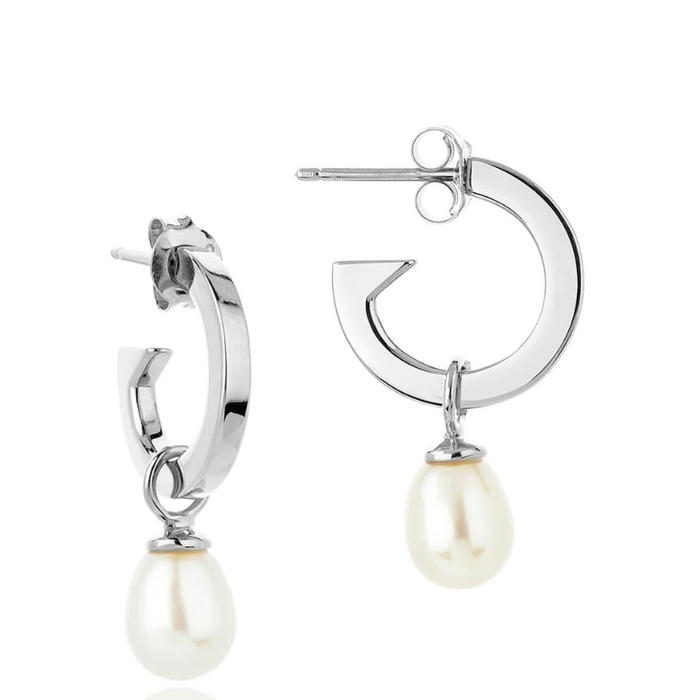 CLAUDIA BRADBY BIOGRAPHY PEARL HOOP EARRINGS