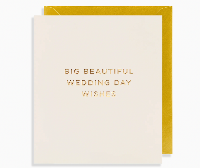 BIG BEAUTIFUL WEDDING DAY WISHES CARD