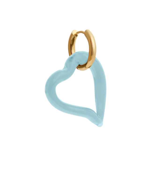 SANDRALEXANDRA HEART OF GLASS CLOUDY BLUE EARRINGS