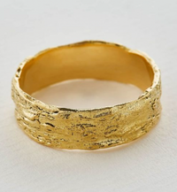 ALEX MONROE WIDE BARK 6.5MM RING MADE TO ORDER