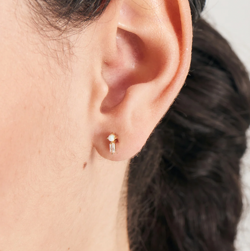 ANIA HAIE KYOTO OPAL SPARKLE BARBELL SINGLE EARRING