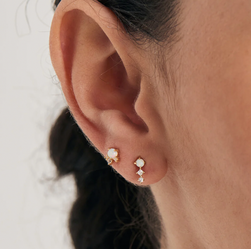 ANIA HAIE KYOTO OPAL CLIMBER BARBELL SINGLE EARRING