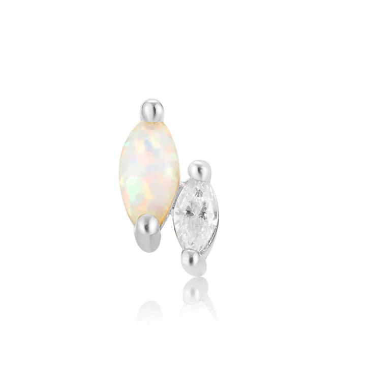 ANIA HAIE KYOTO OPAL AND SPARKLE MARQUISE SINGLE EARRING