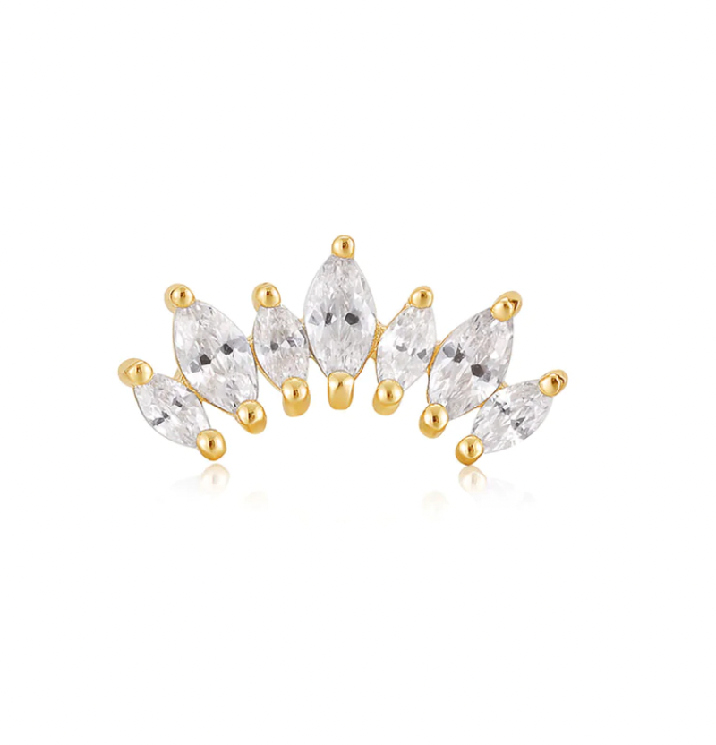 ANIA HAIE SPARKLE MARQUISE CLIMBER SINGLE EARRING