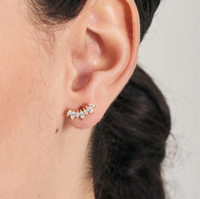 ANIA HAIE SPARKLE MARQUISE CLIMBER SINGLE EARRING