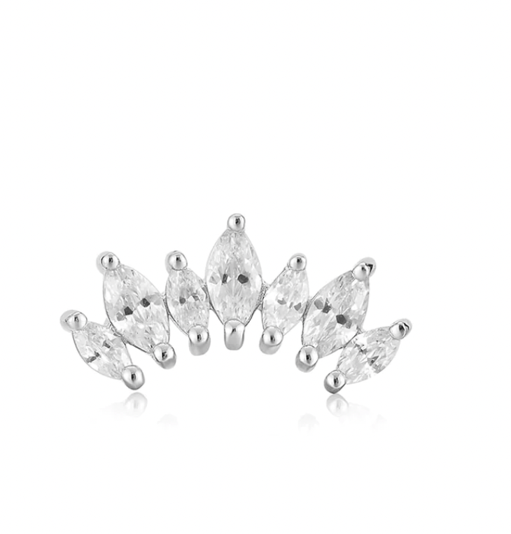 ANIA HAIE SPARKLE MARQUISE CLIMBER SINGLE EARRING