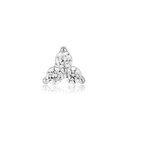 ANIA HAIE TRIO SPARKLE BARBELL SINGLE EARRING