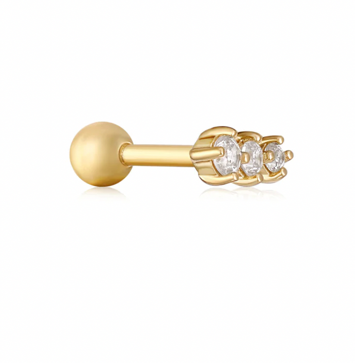 ANIA HAIE SPARKLE CRAWLER BARBELL SINGLE EARRING