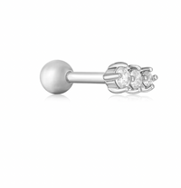 ANIA HAIE SPARKLE CRAWLER BARBELL SINGLE EARRING