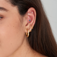 ANIA HAIE DOUBLE SPARKLE BARBELL SINGLE EARRING