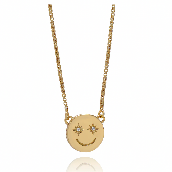 RACHEL JACKSON MINI HAPPY FACE NECKLACE