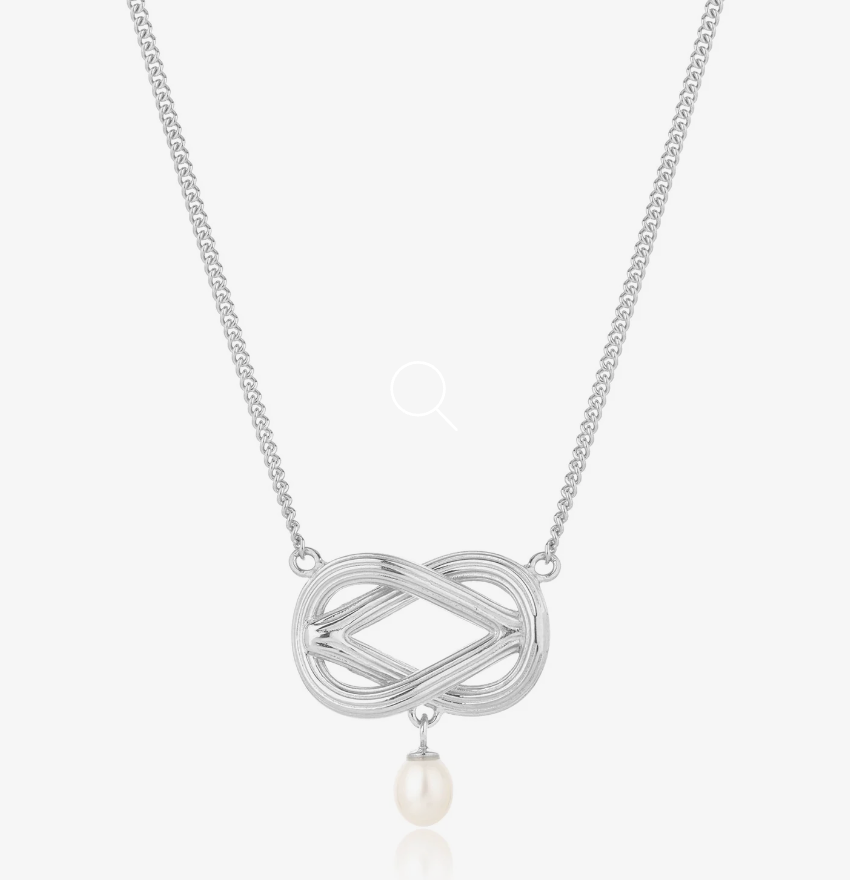 CLAUDIA BRADBY LOVE KNOT PEARL NECKLACE