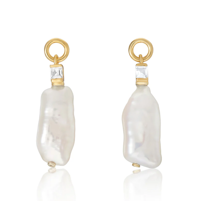 V BY LAURA VANN EMILY BAROQUE PEARL DROP EARRINGS