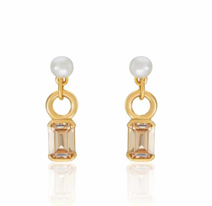 V BY LAURA VANN ELENA FRESHWATER PEARL DROP EARRINGS