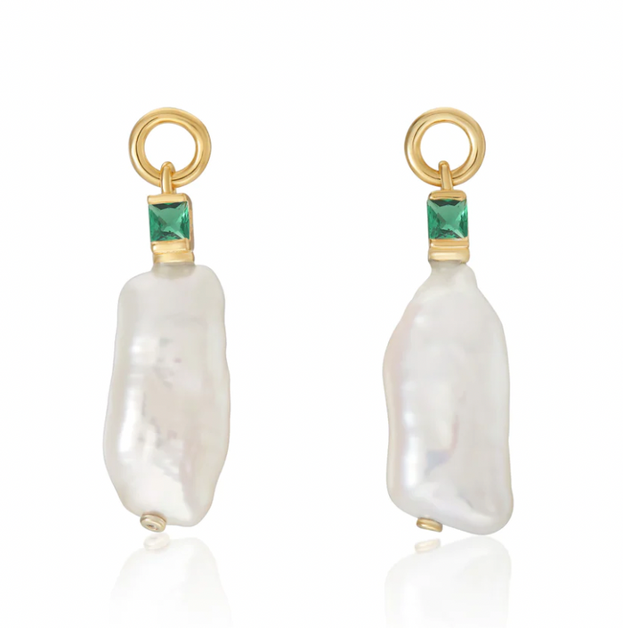 V BY LAURA VANN EMILY BAROQUE PEARL DROP EARRINGS