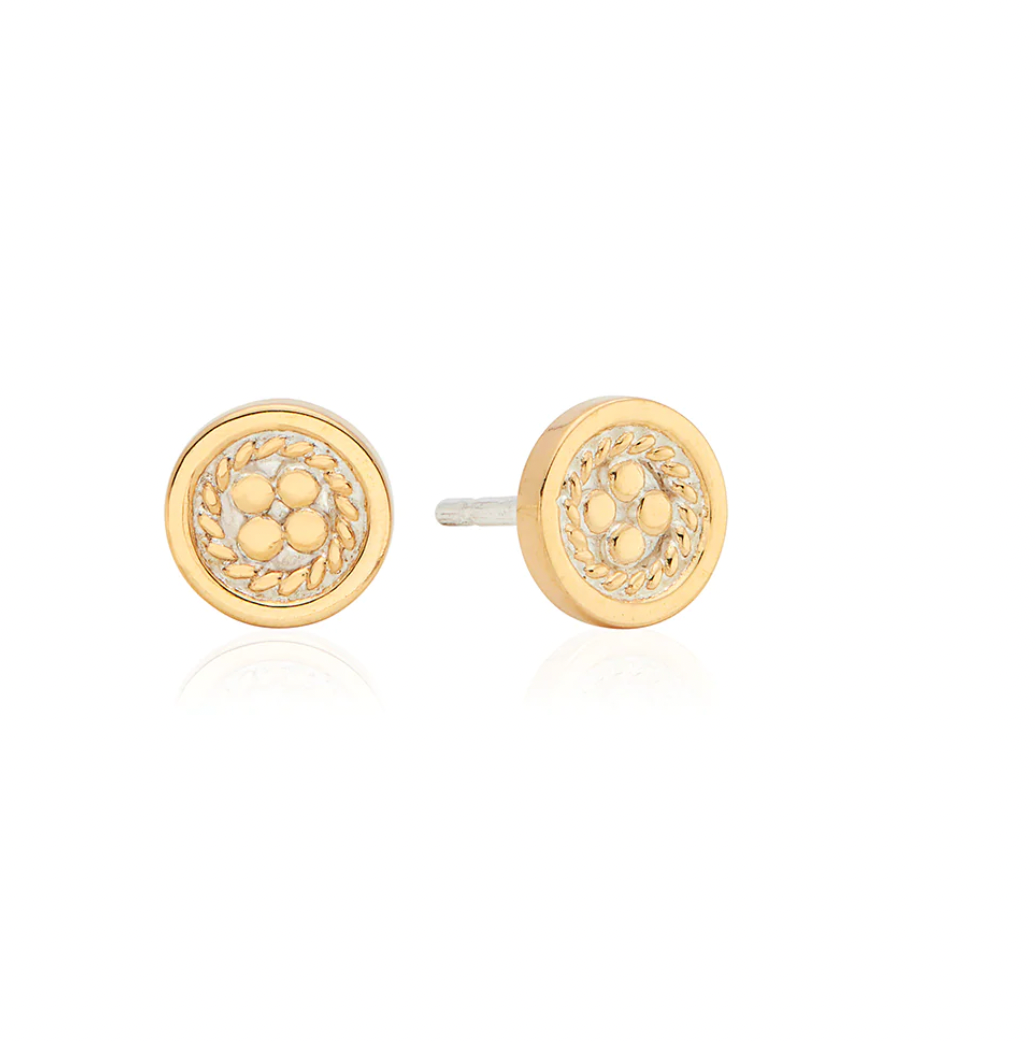 ANNA BECK SMOOTH RIM STUD EARRINGS