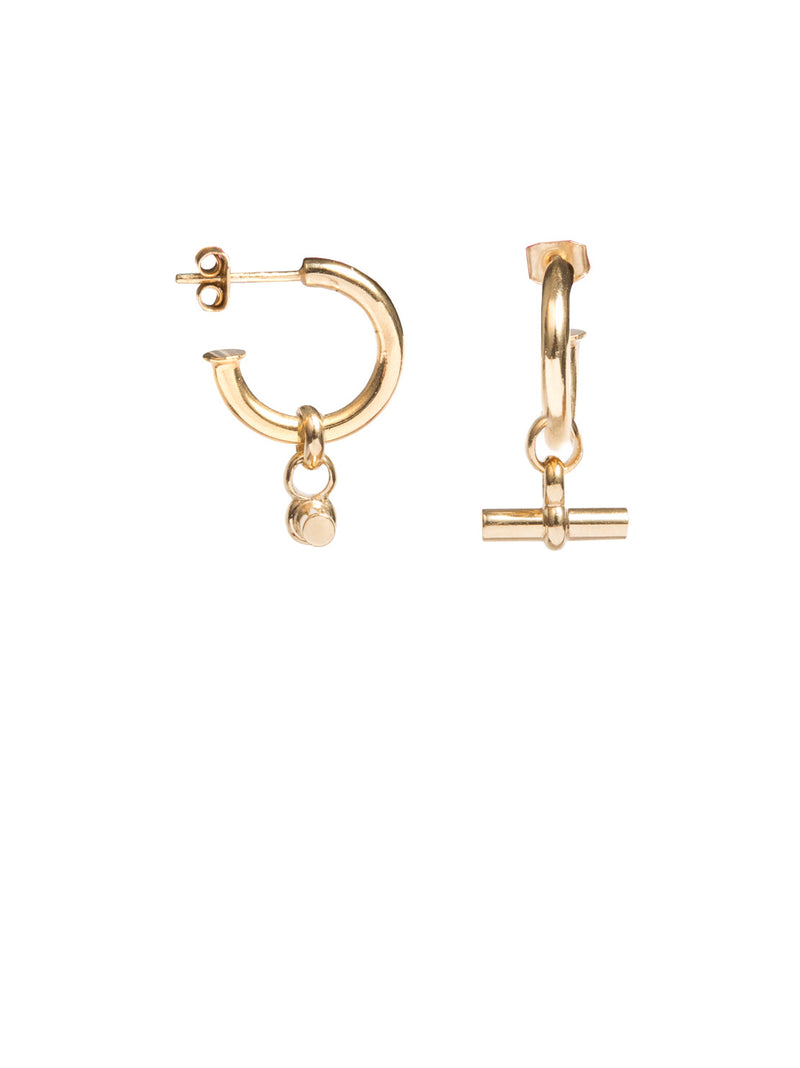 TILLY SVEAAS SMALL T-BAR EARRINGS