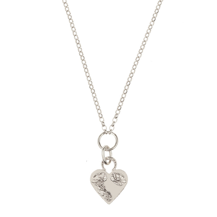 MIKAELA LYONS PETITE FLOWER HEART PENDANT