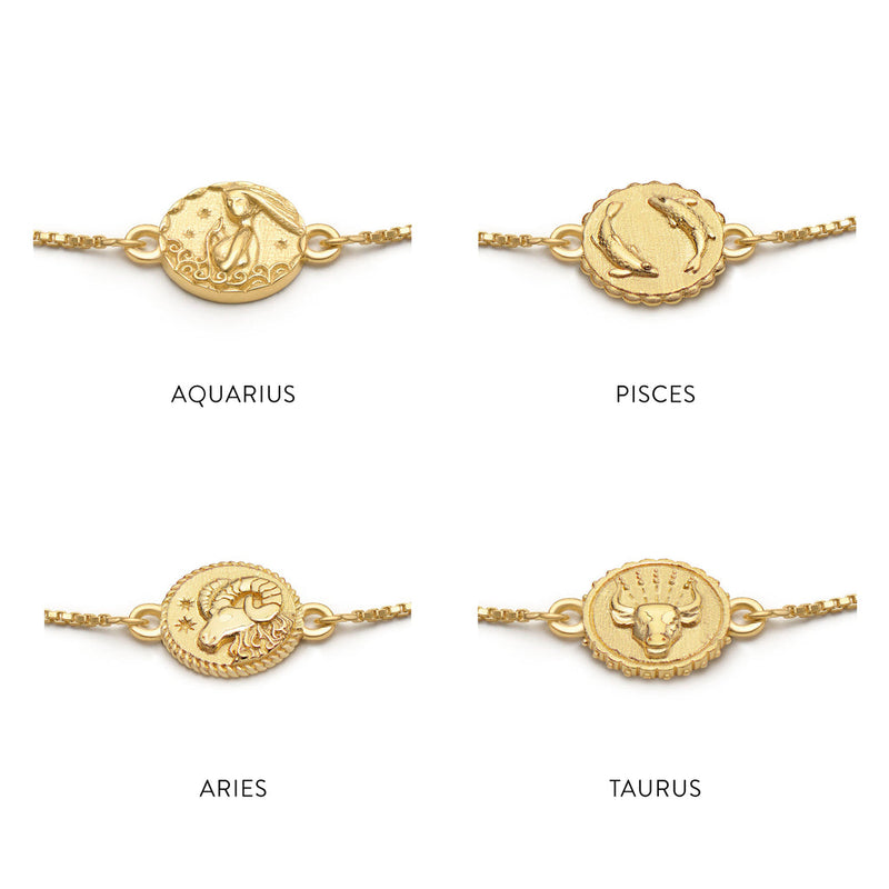 RACHEL JACKSON ZODIAC MINI ART COIN GOLD BRACELET