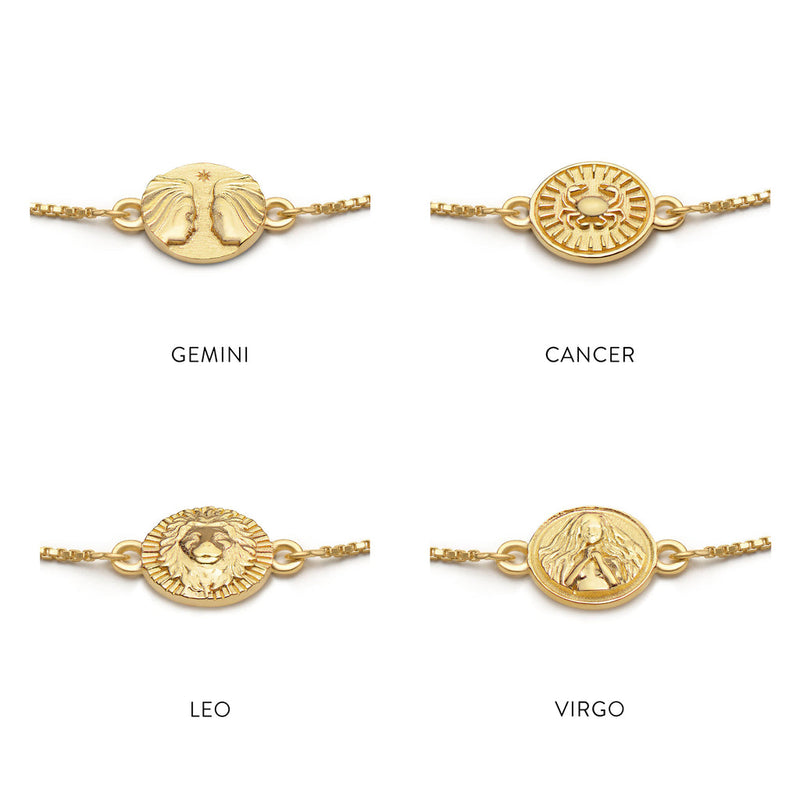 RACHEL JACKSON ZODIAC MINI ART COIN GOLD BRACELET