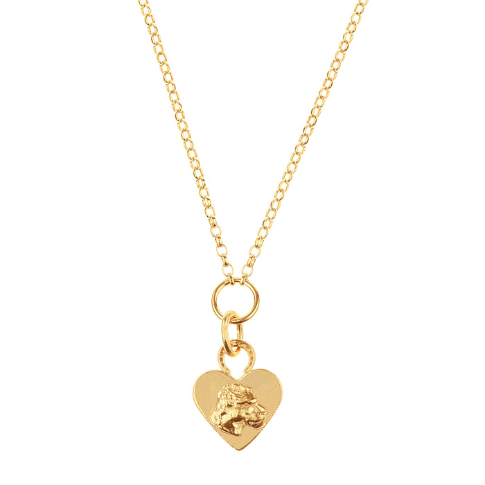 MIKAELA LYONS PETITE LIONESS HEART PENDANT