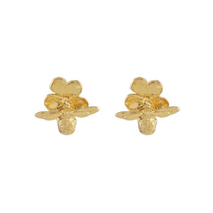 ALEX MONROE FORGET ME NOT STUD EARRINGS