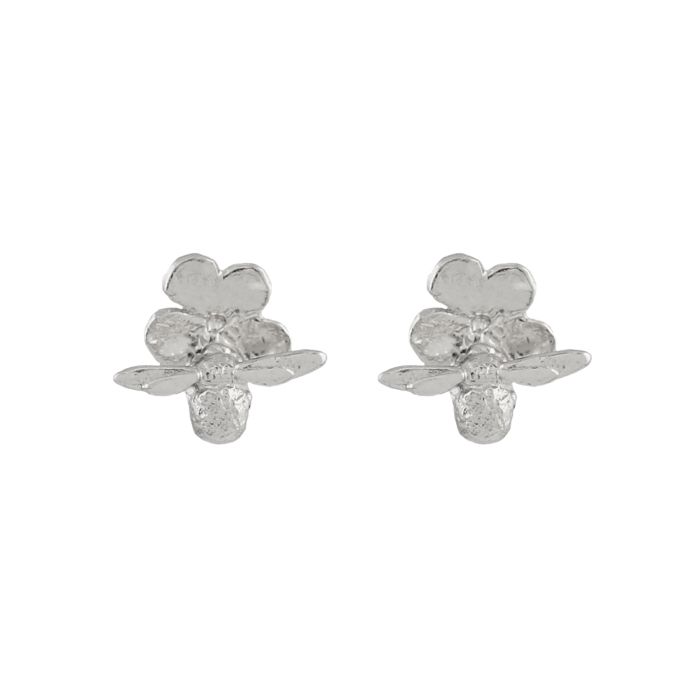 ALEX MONROE FORGET ME NOT STUD EARRINGS