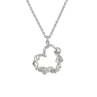 ALEX MONROE FLORAL HEART WITH ITSY BITSY BEE NECKLACE