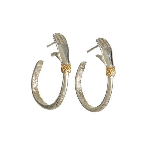 JESSICA DE LOTZ HAND HOOP EARRINGS