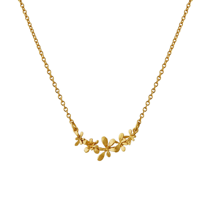 ALEX MONROE SPROUTING ROSETTE IN-LINE NECKLACE